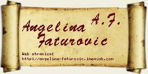 Angelina Faturović vizit kartica